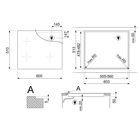 INDUCCION SMEG SI2M5643D1