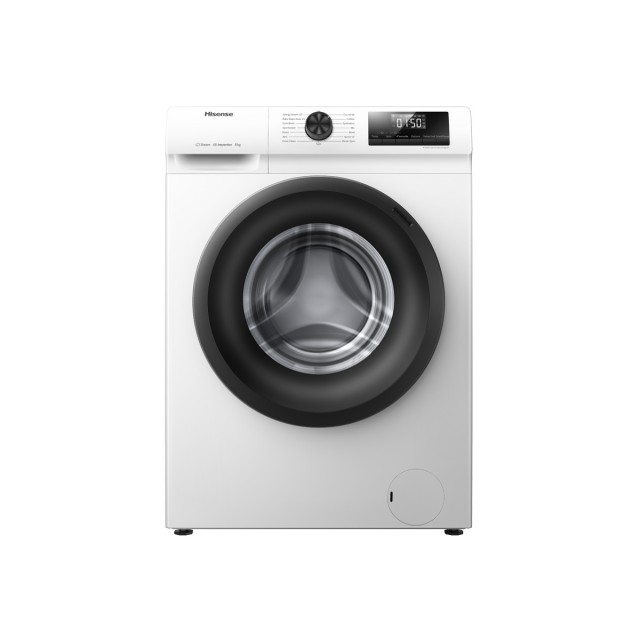 LAVADORA HISENSE WFQP8014EVM 8KG.1400RPM BLANCA