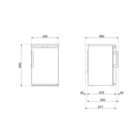 FRIGO SMEG FA120E 84X55
